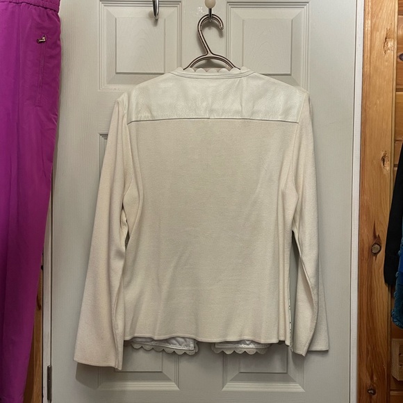 Nygard Collection leather knit sweater - Picture 2 of 5